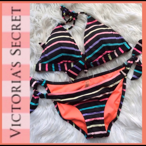 Victoria's Secret Other - VS Neon Striped Bikini
